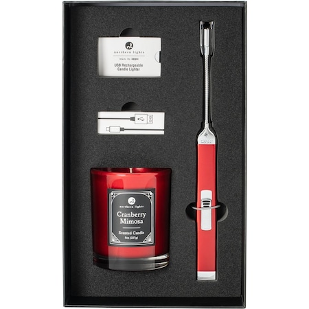 Zippo 2024 Zippo Cranberry Mimosa Scented Candle Rechargeable Candle Lighter, Gift Box,  ZIP-42960